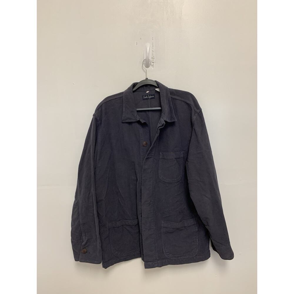 Emile Lafaurie Painters Jacket Men's Large Blue Grey European Chore Portugal